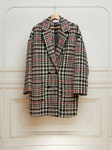 Pied-de-poule woolen coat - Item for sale
