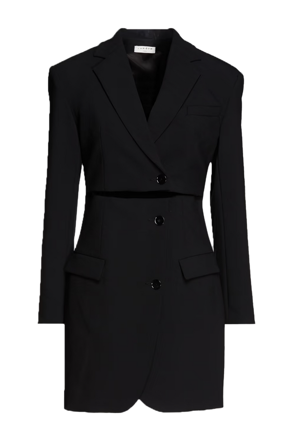Black layered velvet blazer dress - Item for sale