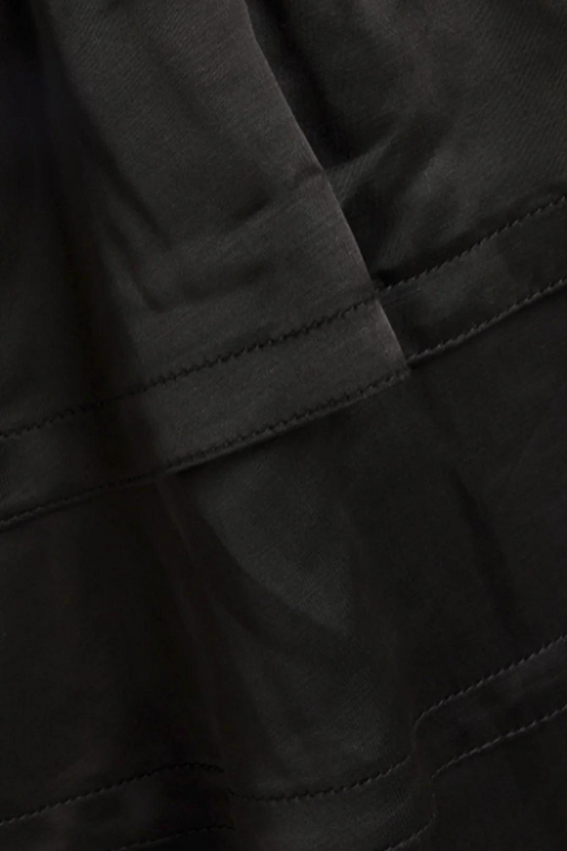 Black tiered satin mini dress - Item for sale
