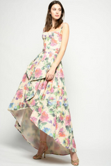 Flower print midi dress