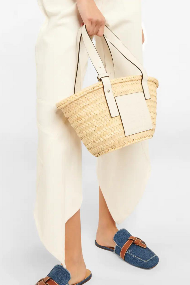 Small Basket Bag in White