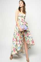 Flower print midi dress