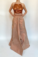Copper Maxi Skirt