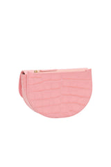 Pink Anna bag In Croco Leather