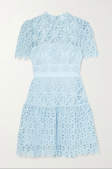 Light Blue Lace Mini Dress