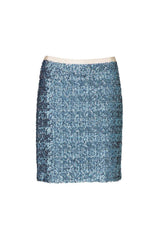 Blue Mini Sequin Skirt