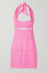 Pink La Robe Limao Halter Neck Mini Dress