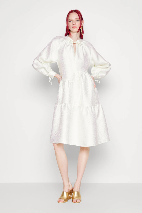 White Mallory Midi Dress