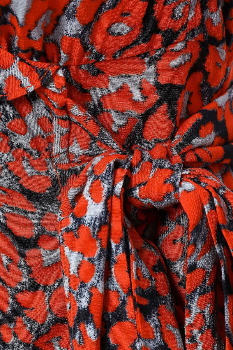 Multi Red Mini Leopard Dress