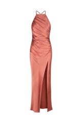 Pink Terracotta Colored Midi Dress