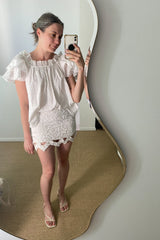 White Sequin Mini skirt  - Item for sale