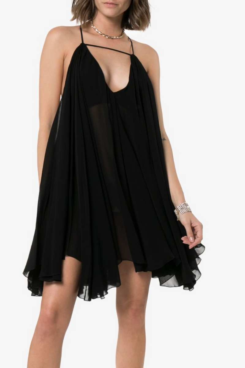 Black Jacquemus La Riviera Bellezza Trapleze Midi Dress - Item For Sale
