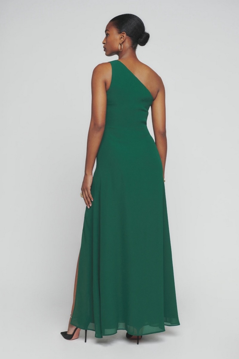 Emerald Green Off-shoulder Maxi Gown