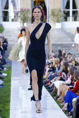 Black Azur Jacquemus  One-shoulder Cutout Knitted Maxi Dress