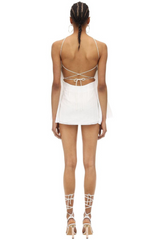 White Jacquemus Ivory Belluno Halterneck Mini Dress - Item For Sale