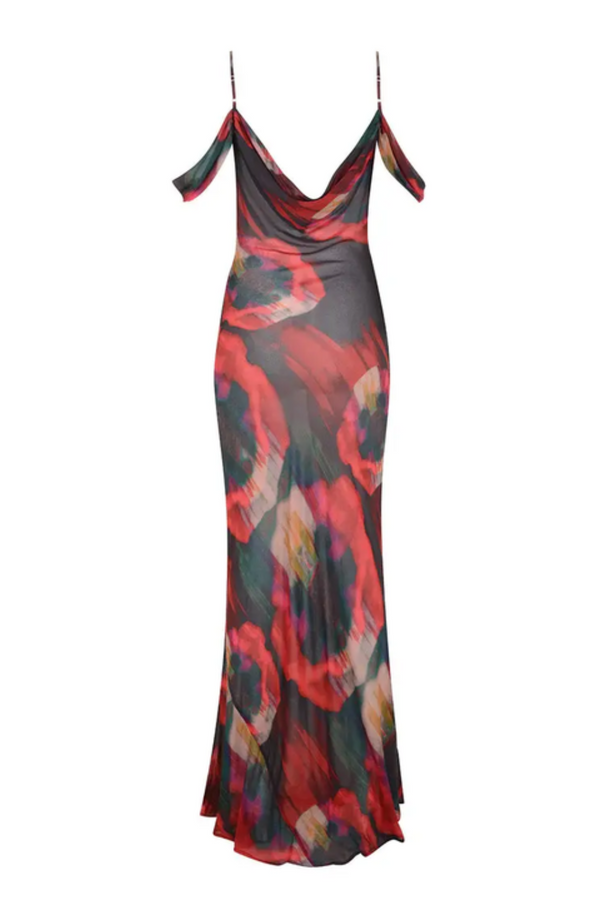 Multi Colored Adriana Maxi Dress