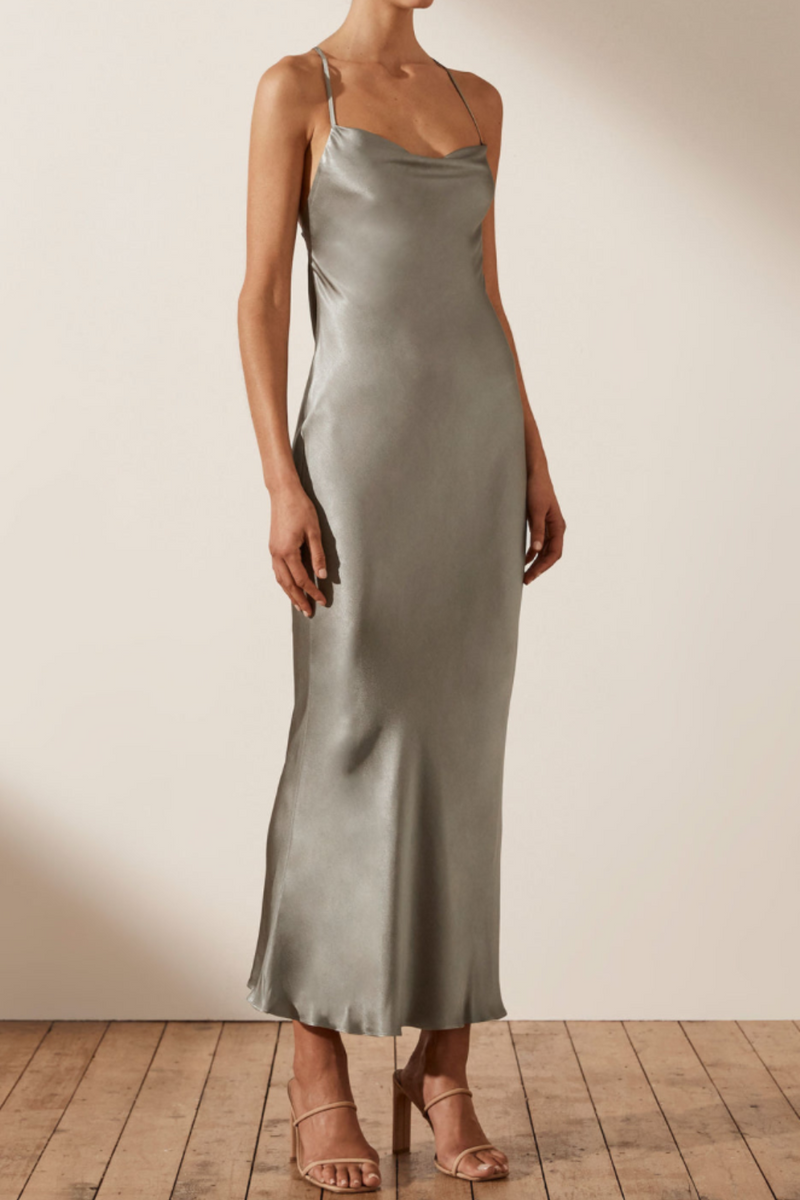 Grey sage maxi dress