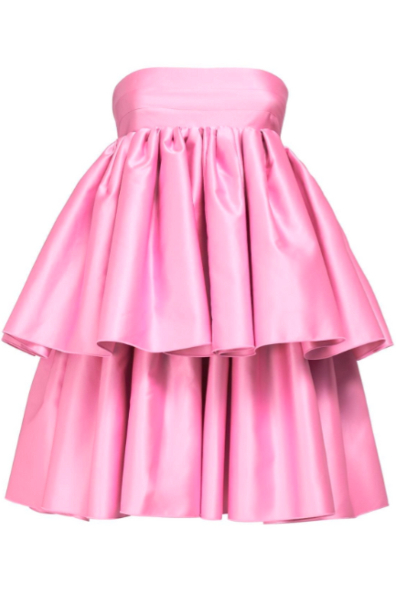 Pink Carmina Bandeau Mini Dress