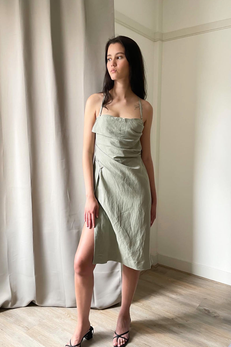 Green 'Laurier' midi dress