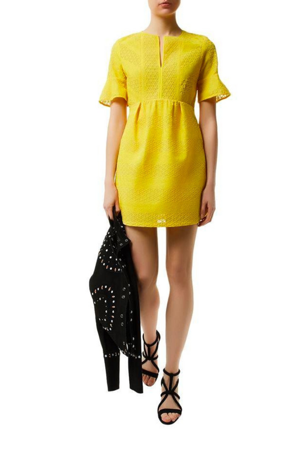 Yellow mini dress