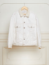 Oversized faux shearling denim jacket - Item for sale