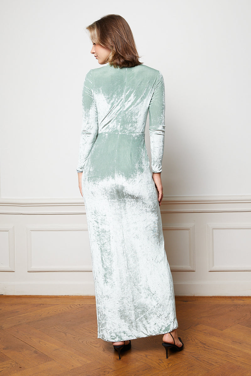 Ice green velvet maxi dress - Item for sale