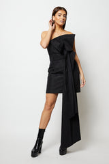 Black strapless dress with waistband and bow - Item for sale