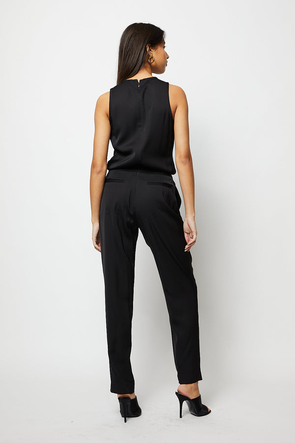 Black sleeveless jumpsuit with belt - Item for sale