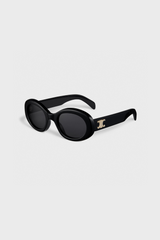 Black oval shaped sunglasses
