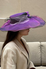 Purple formal hat