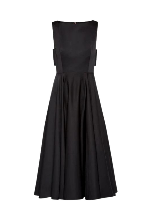 Black cut-out midi dress