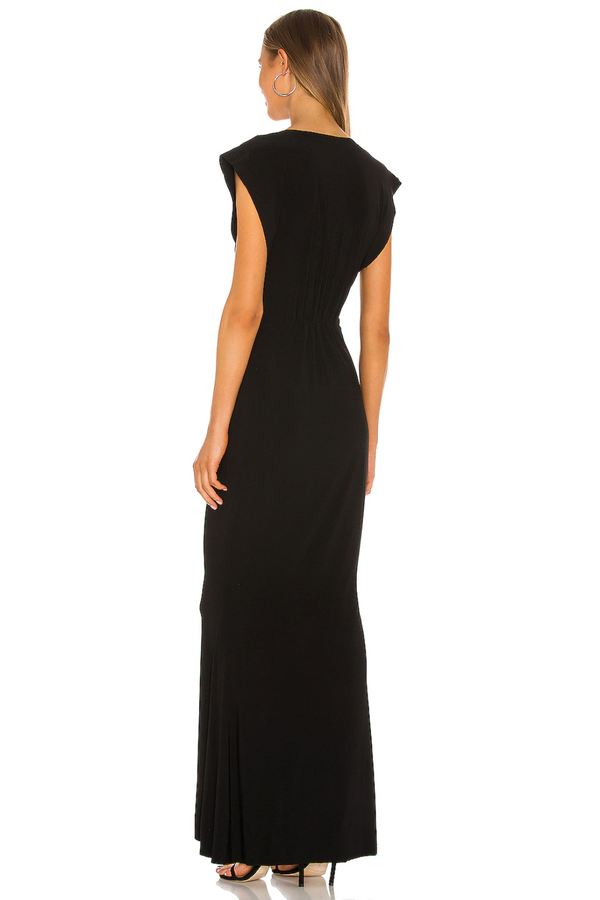 Black Rectangle Jersey Gown