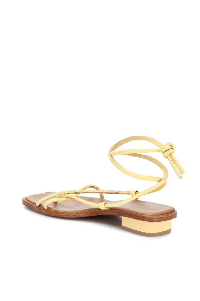 Yellow leather ara sandals