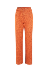 Orange long trousers with sequins