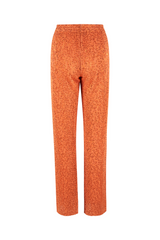 Orange long trousers with sequins