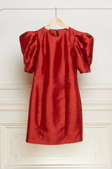 Red dress with puff shoulders - Item for sale