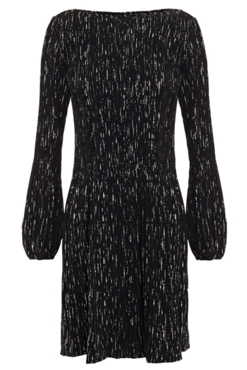 Black plissé crepe mini dress - Item for sale