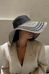 Summer hat with bohemian pattern