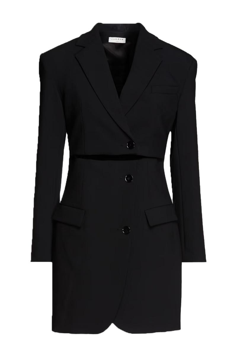 Black layered velvet blazer dress - Item for sale