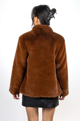Faux Fur Chesnut Brown Coat