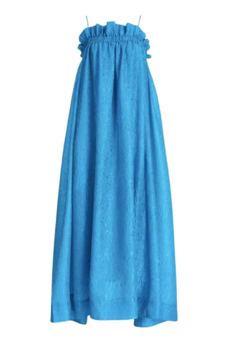 Blue floral jacquard maxi dress - Item for sale
