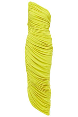 Yellow one-shoulder ruched dress - Item for sale