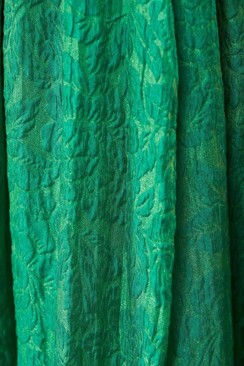 Green floral jacquard maxi dress - Item for sale