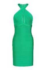 Green Cross Neckline Mini Dress - Item for sale