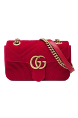 Red velvet Marmont Gucci bag