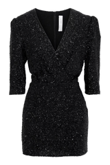 Black Sequin Wrap Mini Dress - Item for sale