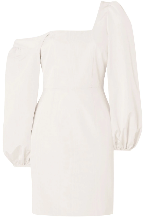 White one-shoulder ivory mini dress - Item for sale