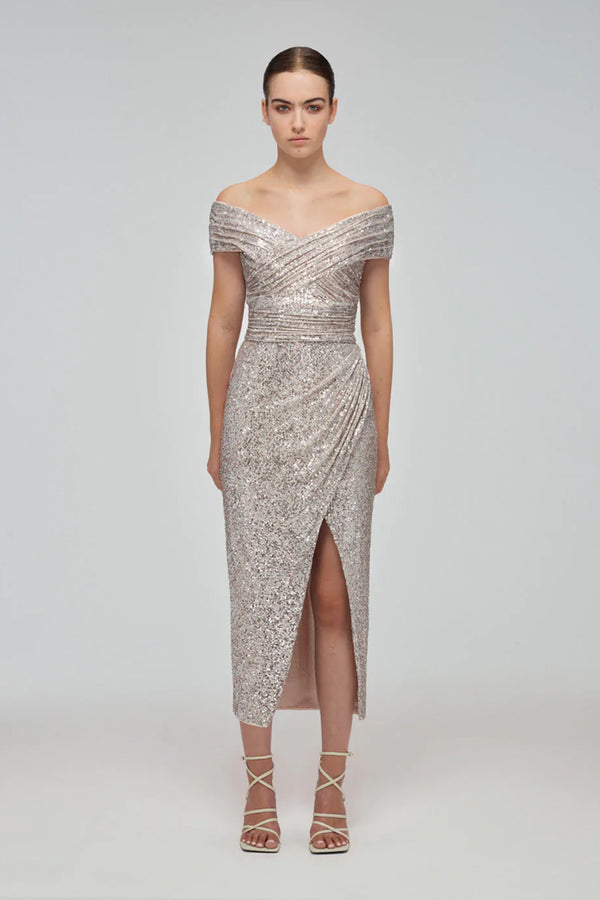 Sequin Wrap Midi Dress - Item for sale