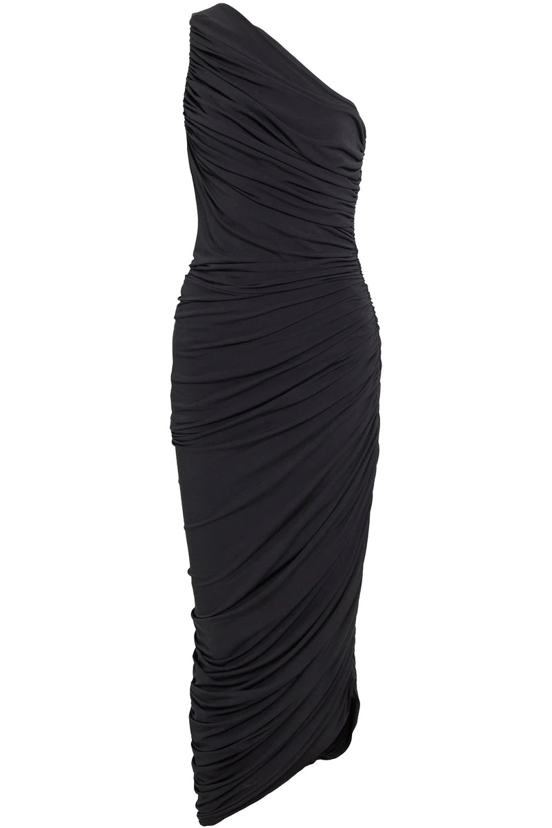 Black asymmetric ruched dress - Item for sale