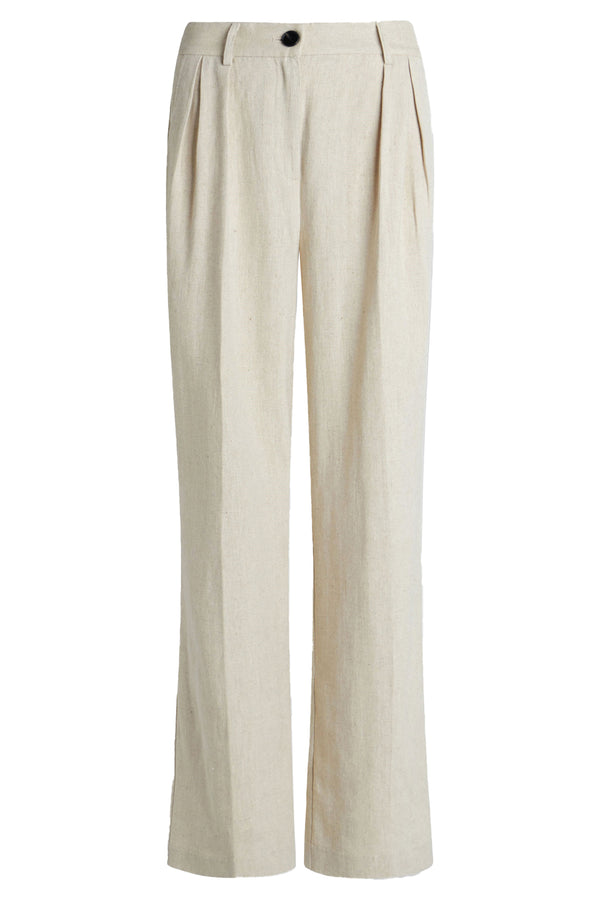 Beige linen palazzo trousers -  Item for sale